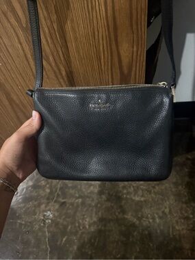 kate spade Black Pebbled Leather Crossbody